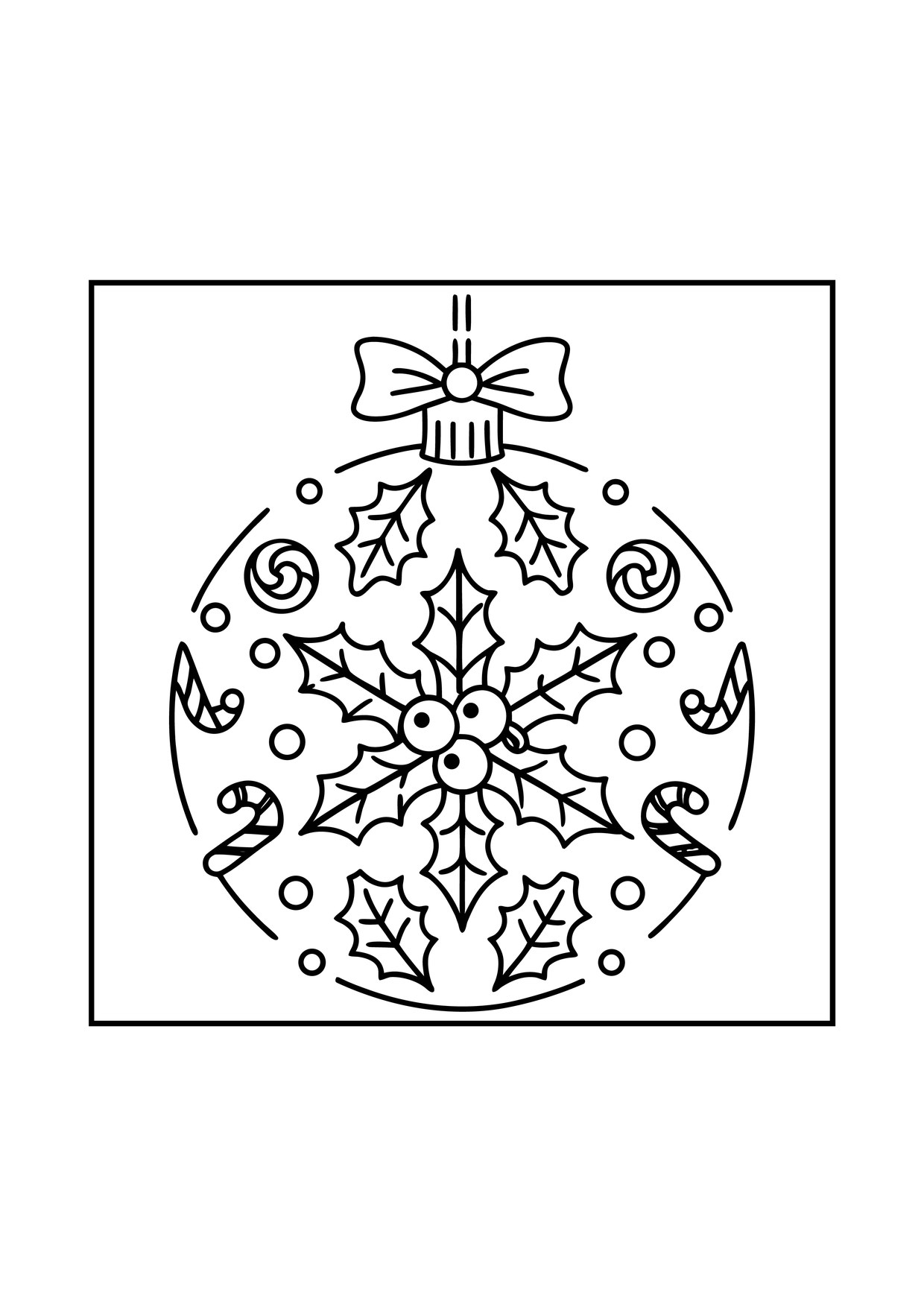 Coloriage boule flocon noeud