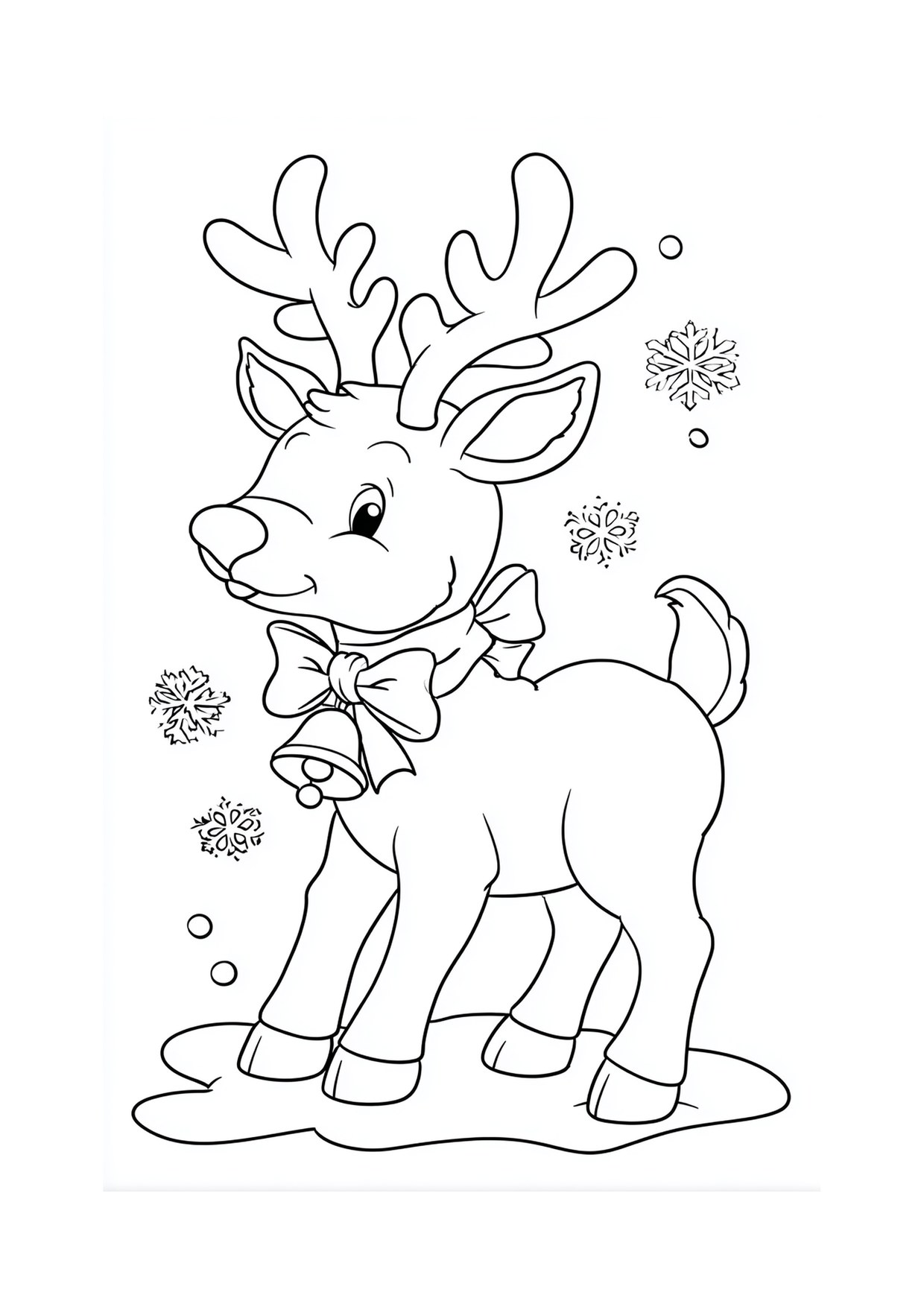 Coloriage faon flocons